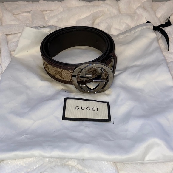 Gucci Supreme Canvas Double GG Belt With Dust Bag - Picture 4 of 17